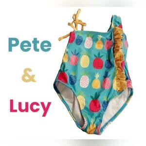 PETE & Lucy Pineapple Swimsuit New With Tags Multiple Sizes